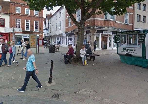 The attack took place in The Parade near to the junction with Rose Lane and Longmarket. Picture: Google