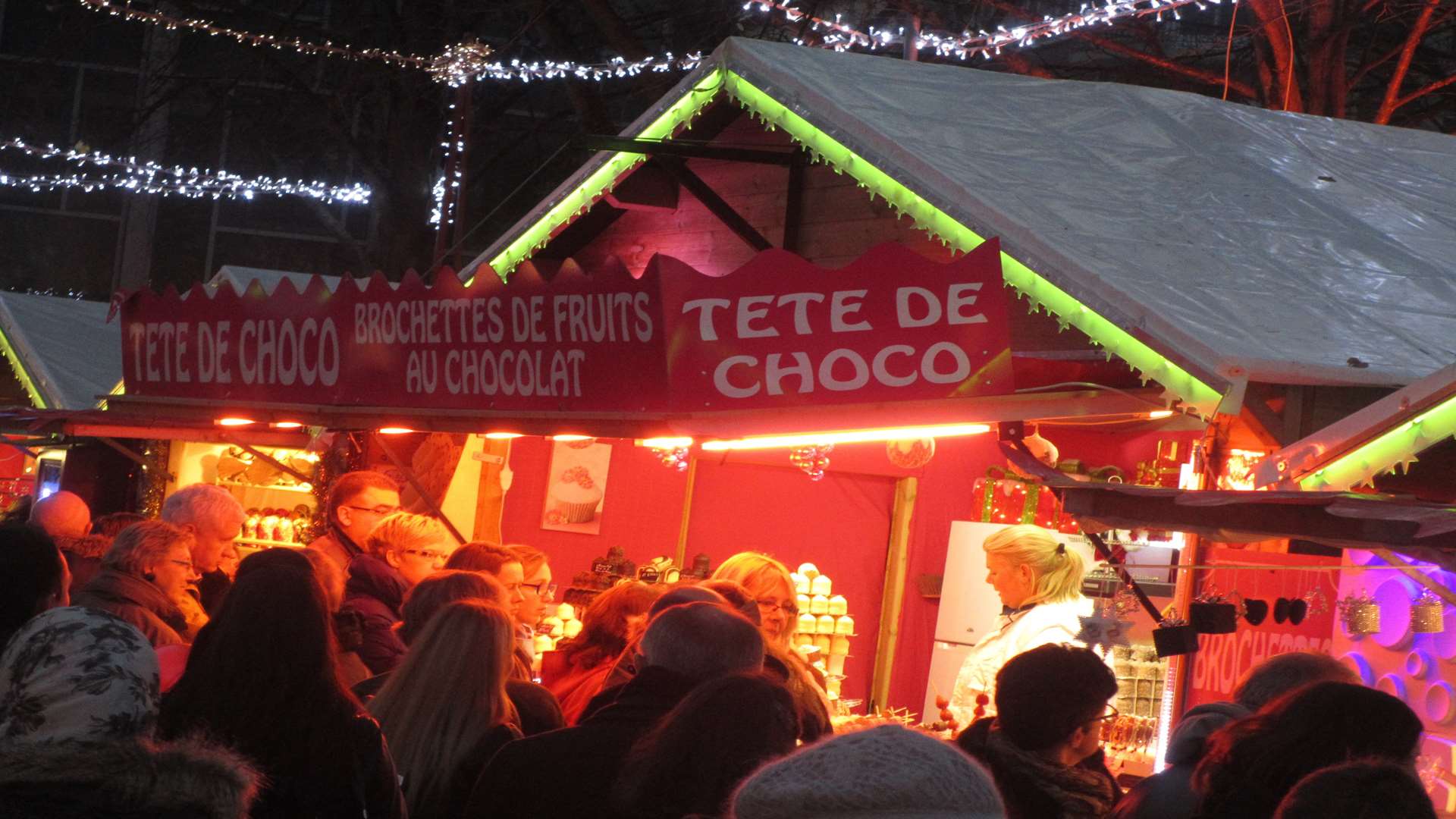 One of the impressively-lit stalls. Picture: Mike Rees