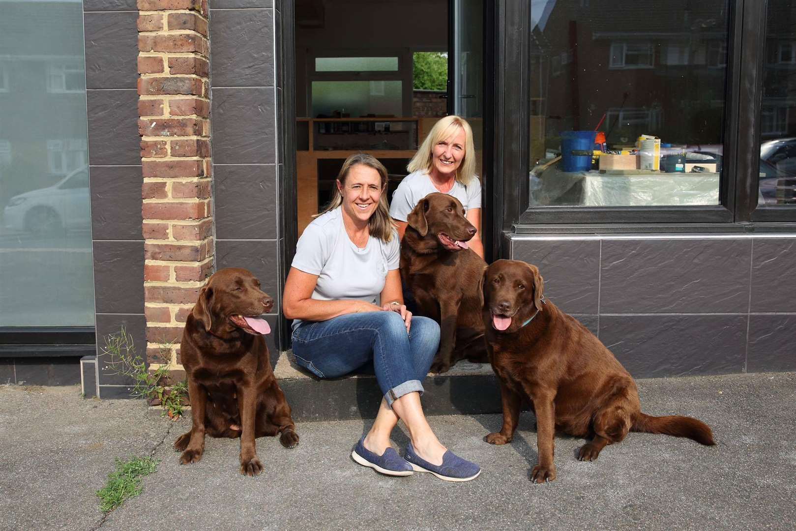 They are hoping to open the dog groomers and pet supply store in July. Picture: Happy Tails