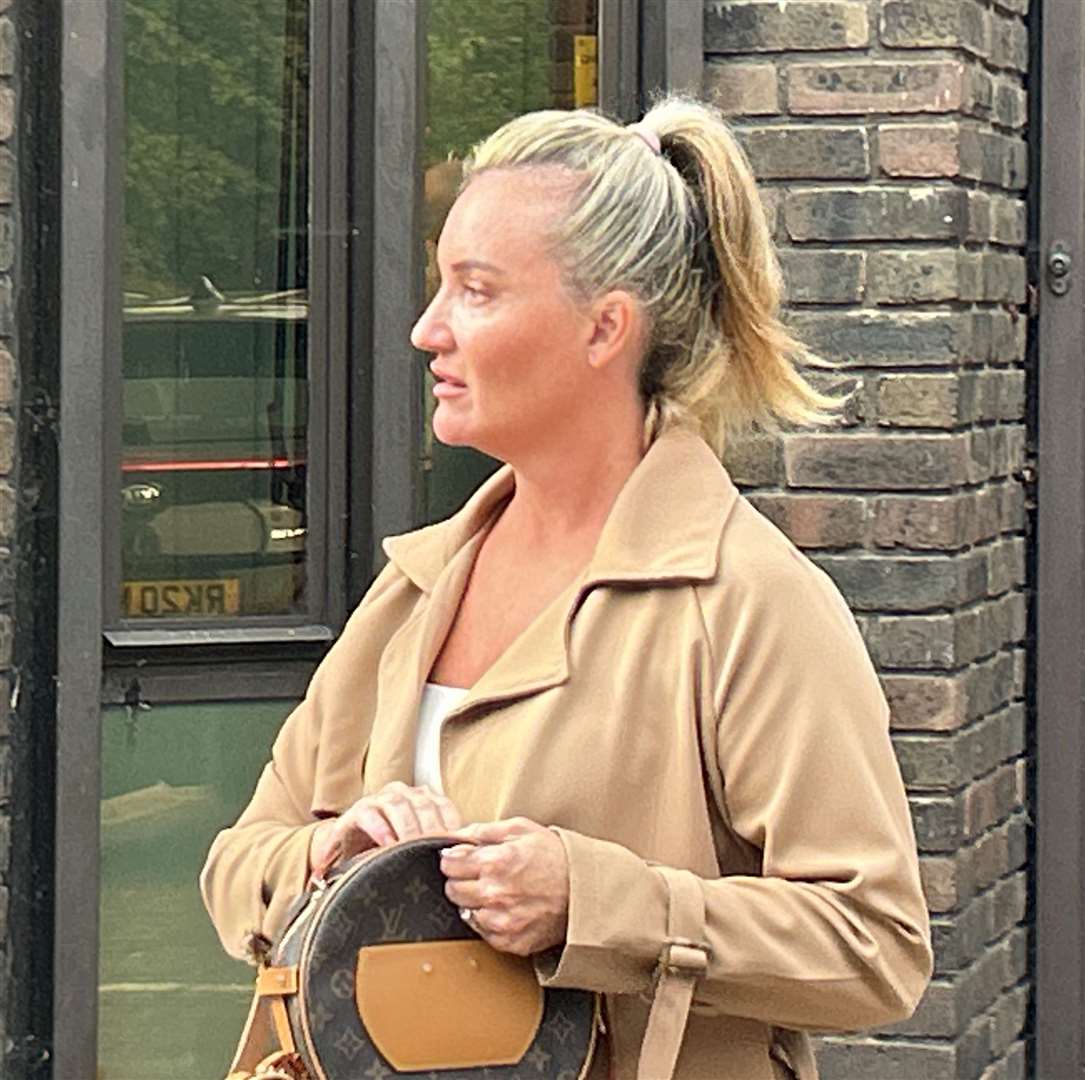 Sarah Webb leaving Medway Magistrates' Court