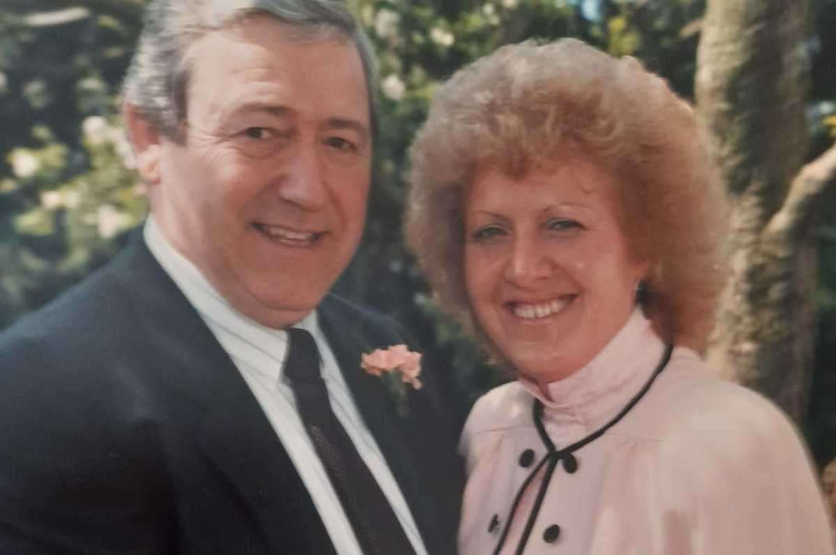 Graham and Carol Budgen on their wedding day on May 9, 1987