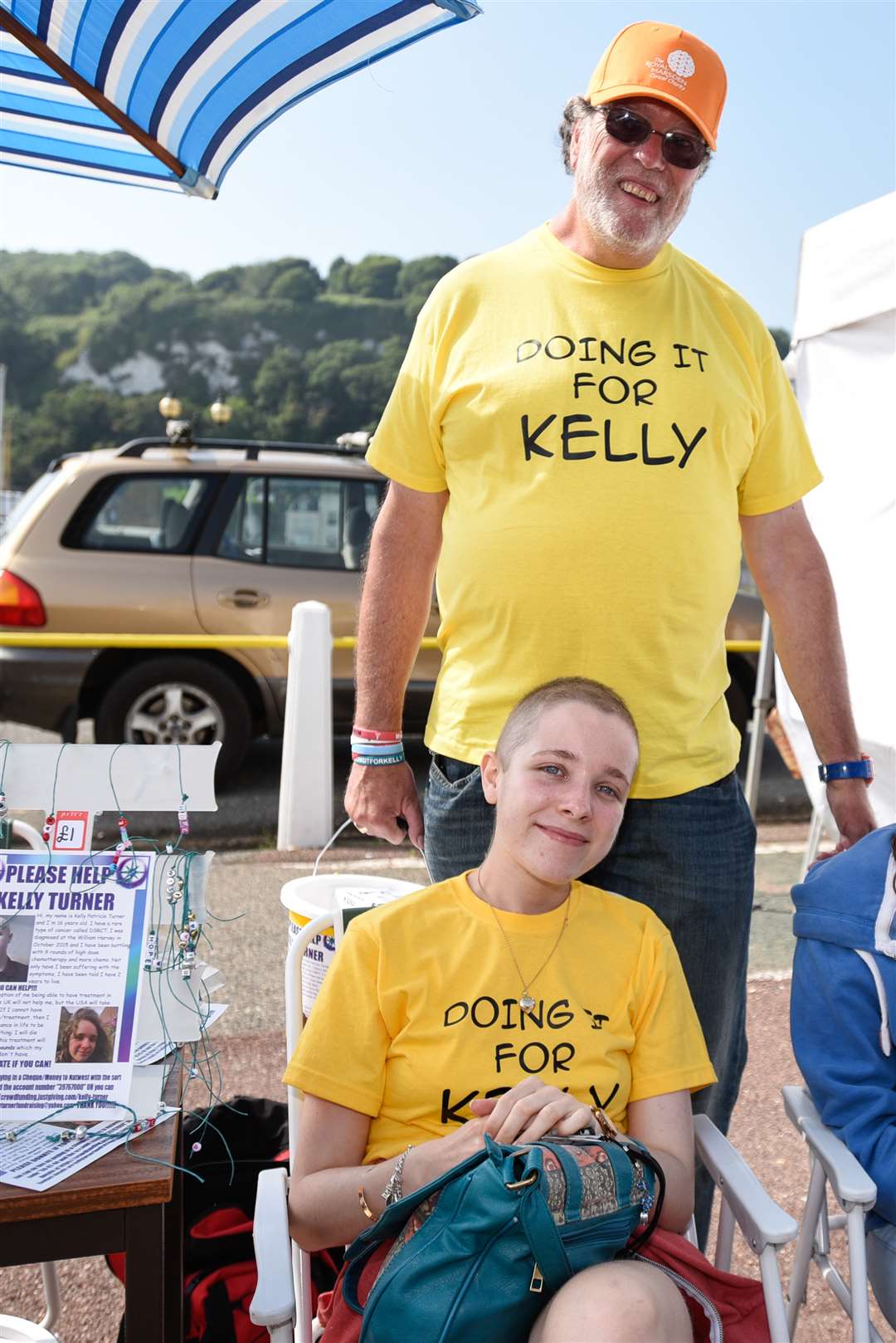 Martin and Kelly Turner with Doing it For Kelly T-shirts