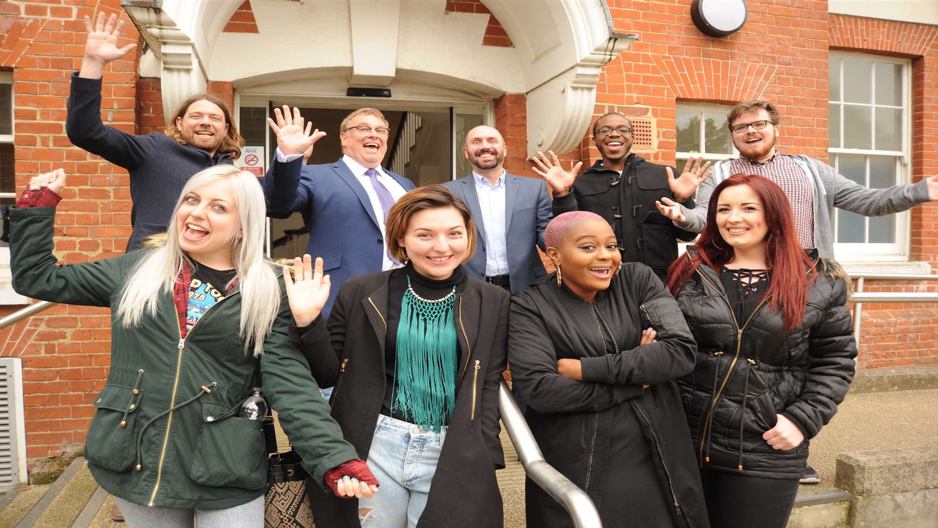 The students who travelled to Memphis with trip organiser and lecturer, Alan Mash