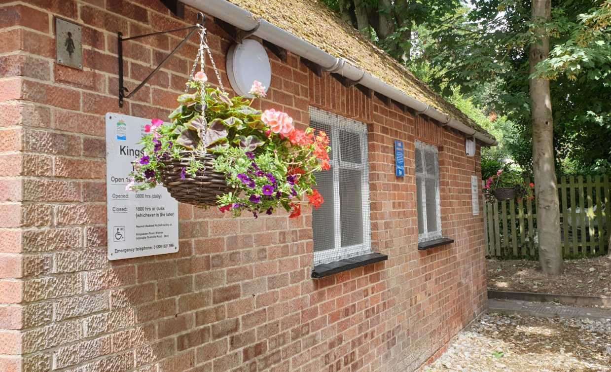 Volunteers have cleared the outside of Kingsdown Toilets