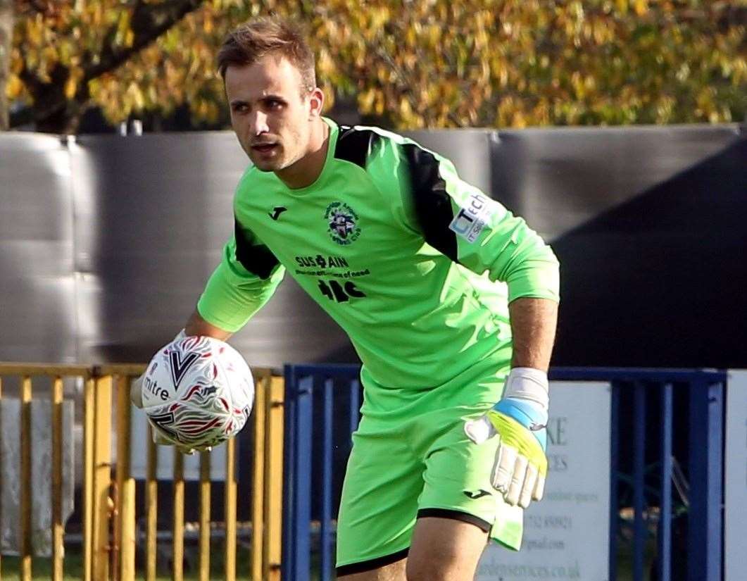 Angels keeper Jonny Henly kept a clean sheet against Welling. Picture: Dave Couldridge