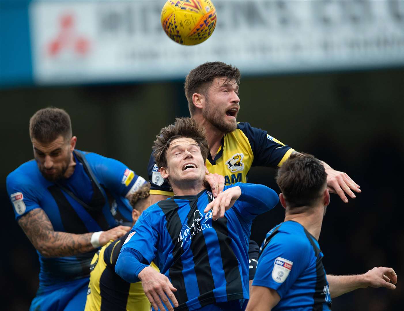 Billy Bingham under pressure from Cameron Burgess Picture: Ady Kerry