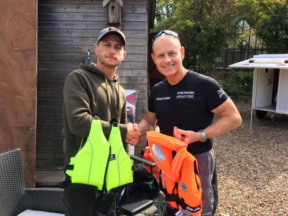 Nathan Dobson and Peter Faulding came together for the new campaign after Mr Faulding's company Specialist Group International found Lucas' body in the River Stour