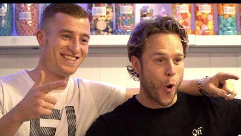 Olly Murs dropped in to friend Sam Bantick's new business venture Sams Sweets n Shakes which has opened in Dartford. Picture: Sam Bantick (50620537)