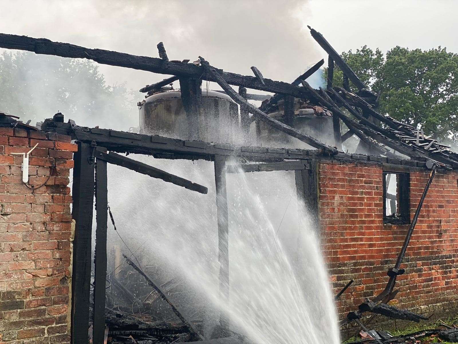 The Good Things Brewery in Tunbridge Wells burnt down after being struck by lightning