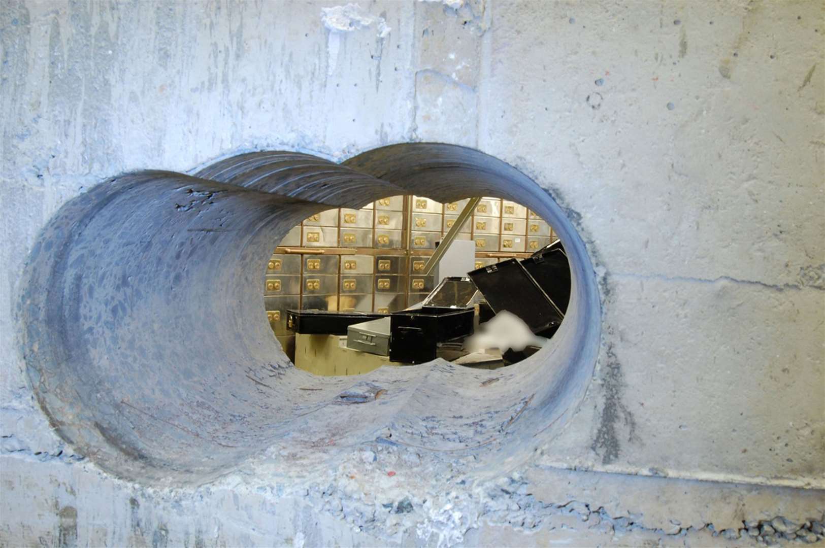 The gang of ageing criminals drilled through thick concrete into the vault at the Hatton Garden Safe Deposit company over the Easter weekend in 2015 (Metropolitan Police/PA)