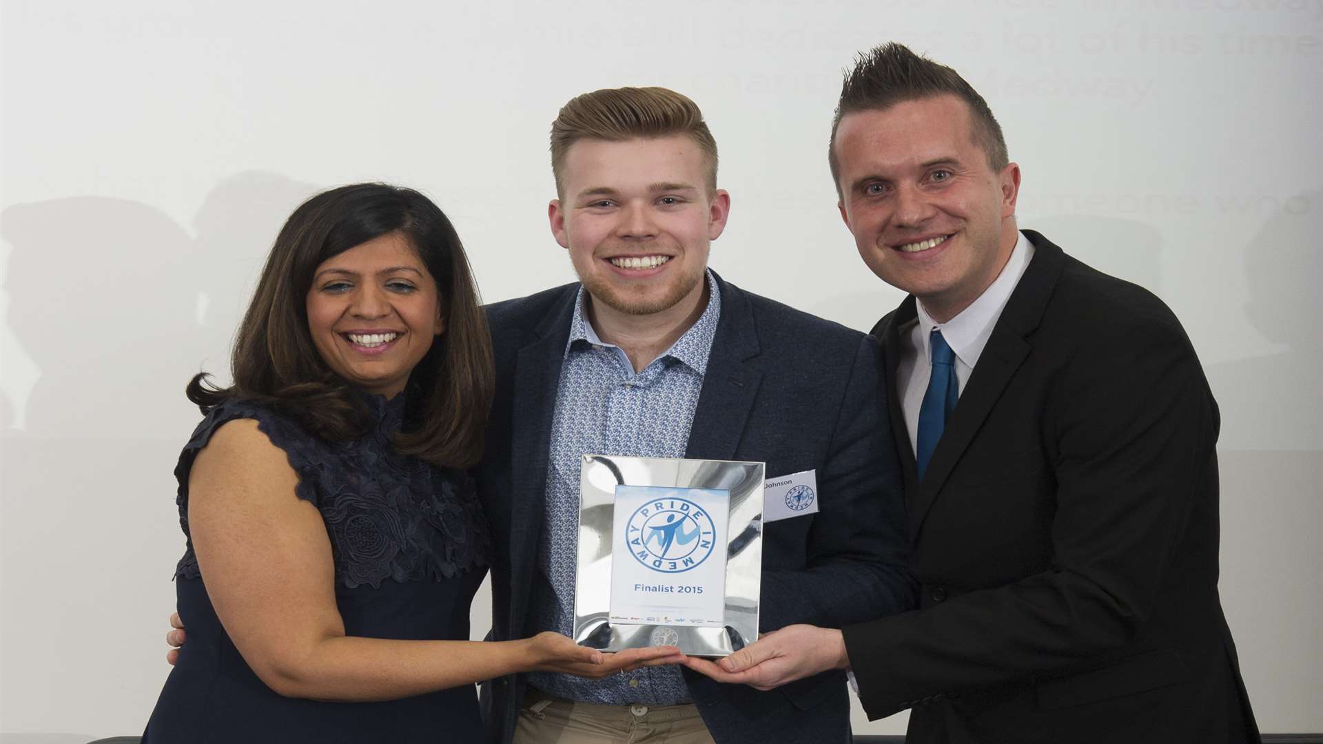 Singer Jamie Johnson with ITV Meridian's Sangeeta Bharbra and children's TV presenter Phil Gallagher. Picture: Andy Payton