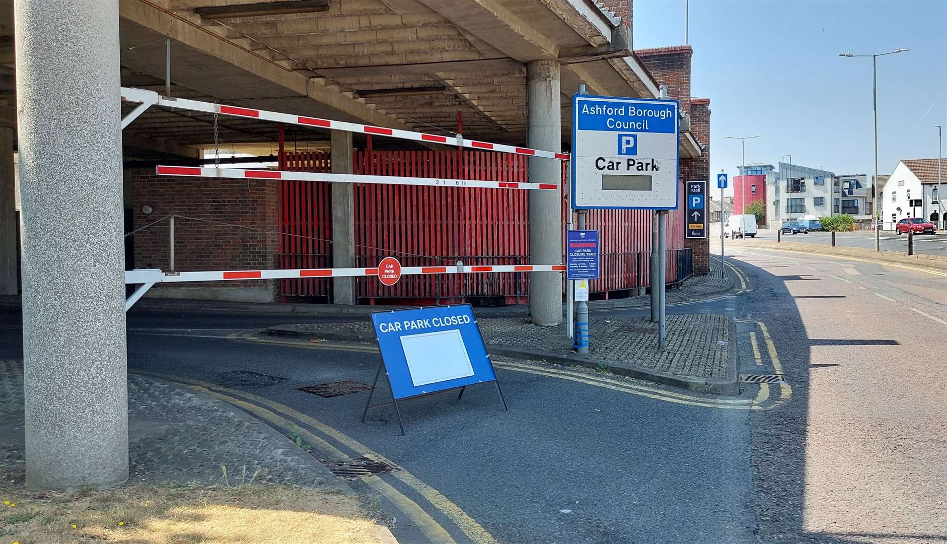 Edinburgh Road car park in Ashford town centre closed after part of ...