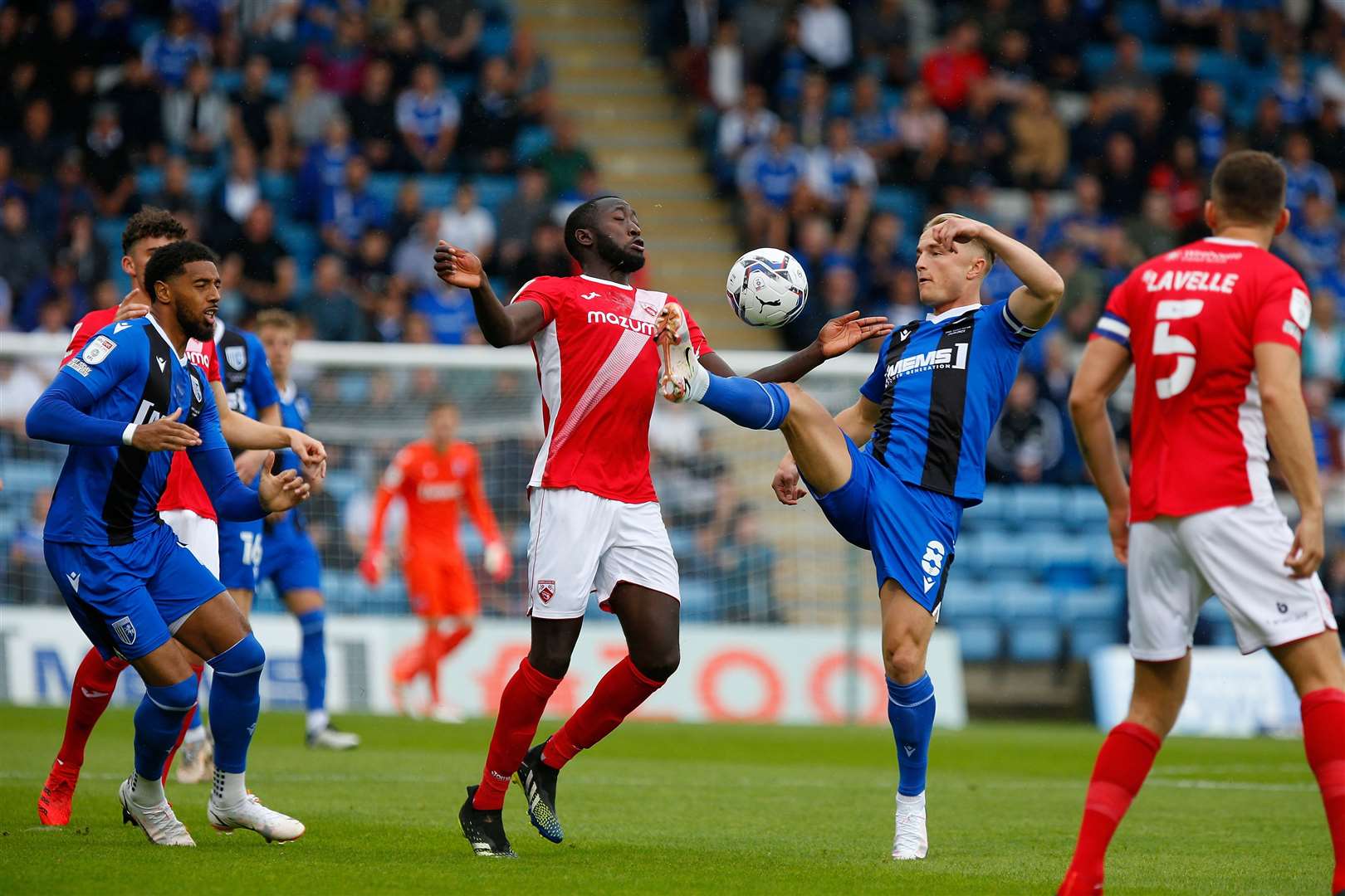 Kyle Dempsey in action against Morecambe Picture: Andy Jones