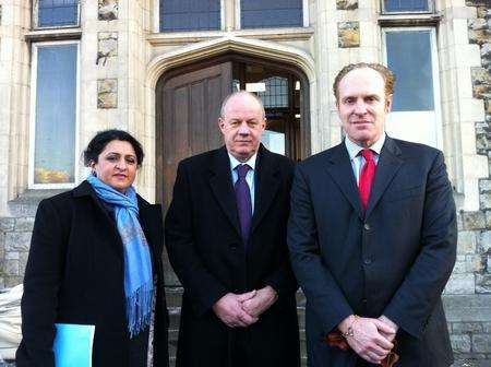 MP Damian Green outside Maidstone Magistrates Court