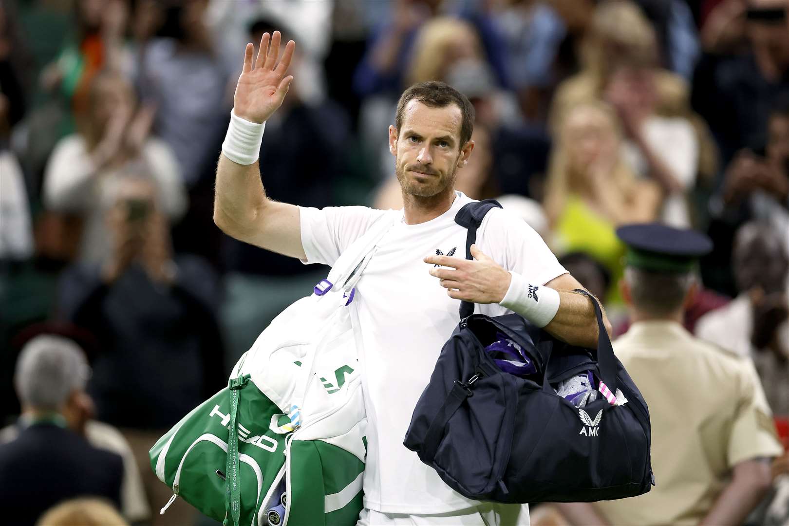 Sir Andy Murray applauds the fans after defeat (Steve Paston/PA)