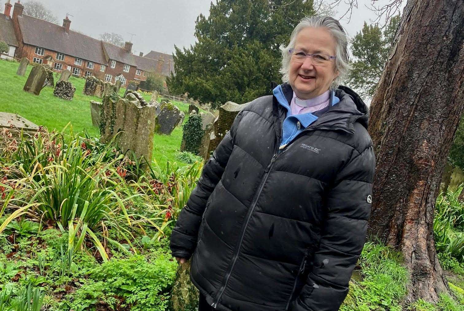 Rev. Fiona Haskett in Headcorn. Picture: Simon Finlay.