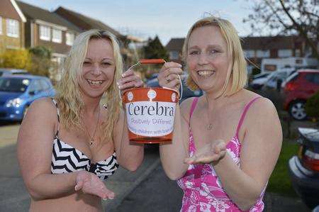 Julie Stewart and Lorraine Harris will be doing a sponsored bikini walk for children's charity Cerebra