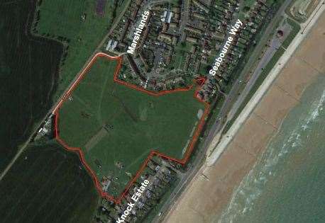 Maps show where the new homes, off Dymchurch Road, are planned for. Picture: Hill-Wood & Co (Kent) Ltd/Redbridge Estates Ltd