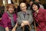 Cyril Foreman with his daughter Janet Higgins and granddaughter Jo Wilkins