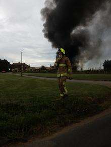 Fire at farm building in Doddington.