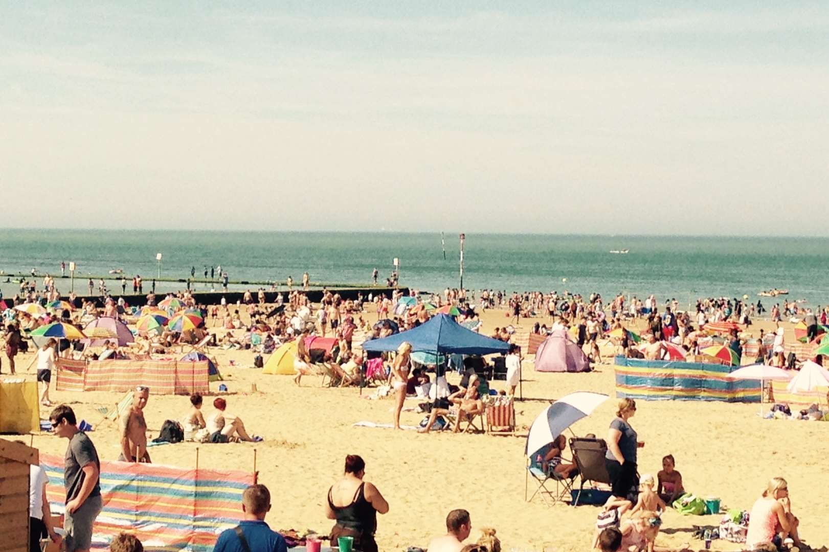 Thousands are enjoying the glorious weather in Margate today.