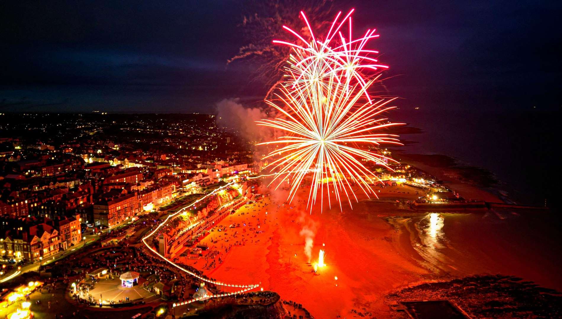 Many were stuck in traffic trying to reach the fireworks display at Viking Bay in Broadstairs. Photo: Broadstairs Firework Events Volunteers Committee