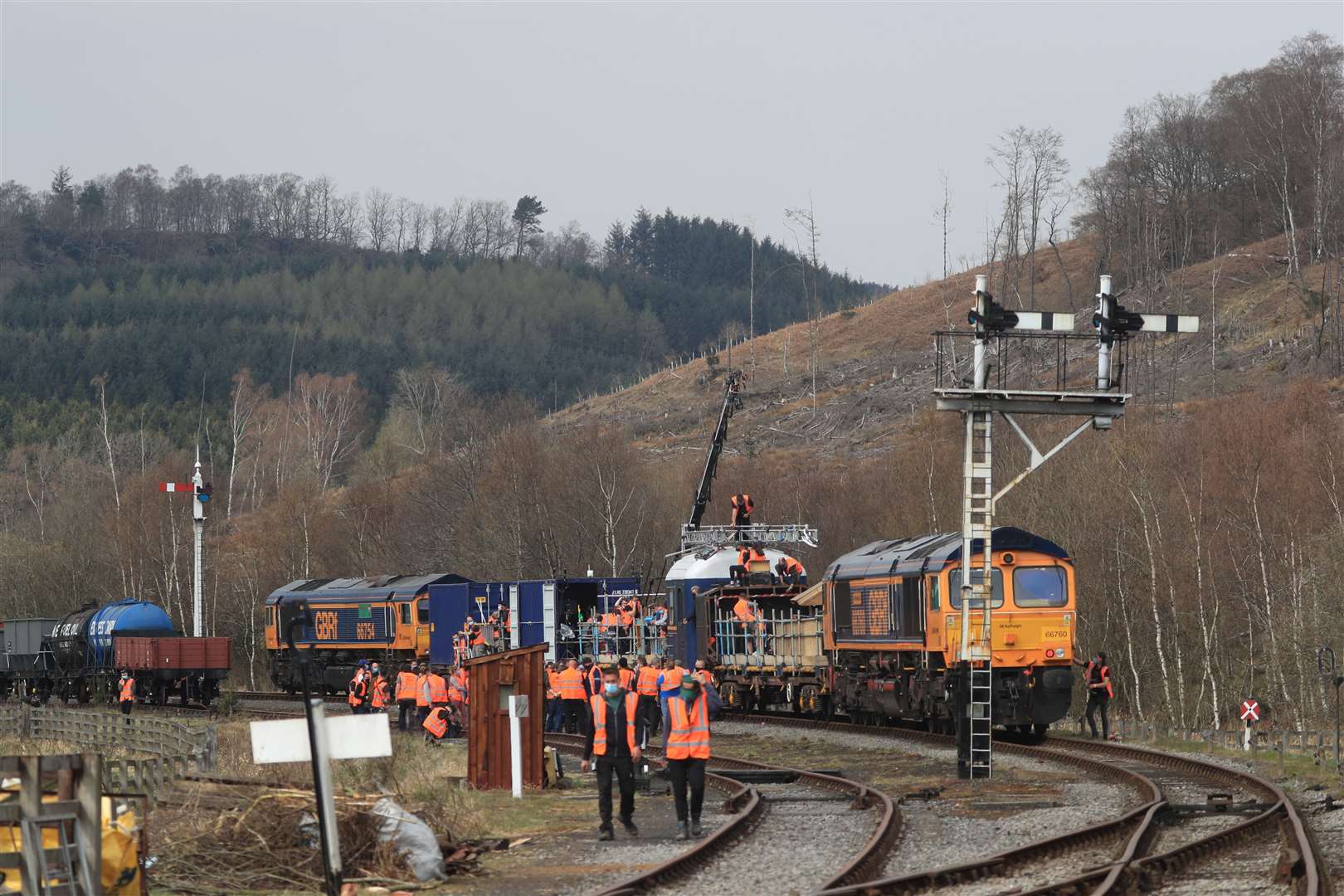 The scene involved a modified carriage (Danny Lawson/PA)