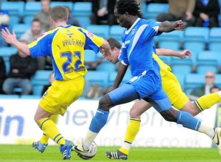 Mark McCammon fires in a shot in the first half. Picture: Grant Falvey