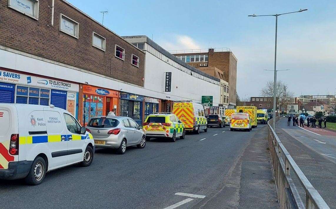 There was a huge emergency response in Canterbury on Monday evening