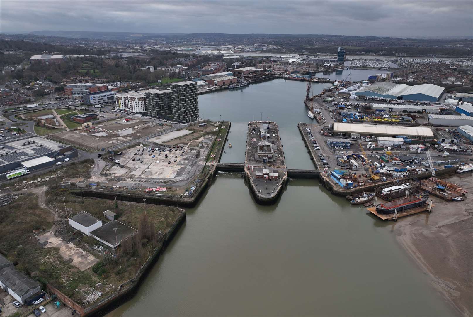 Chatham Docks and Chatham Waters which are subject to plans for redevelopment by Peel L&P. Picture: Phil Drew