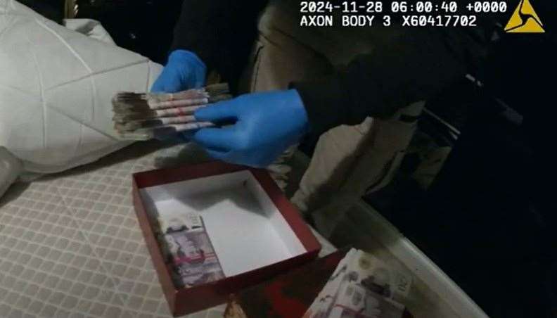 Officers also seized around £110,000 in cash. Picture: Kent Police