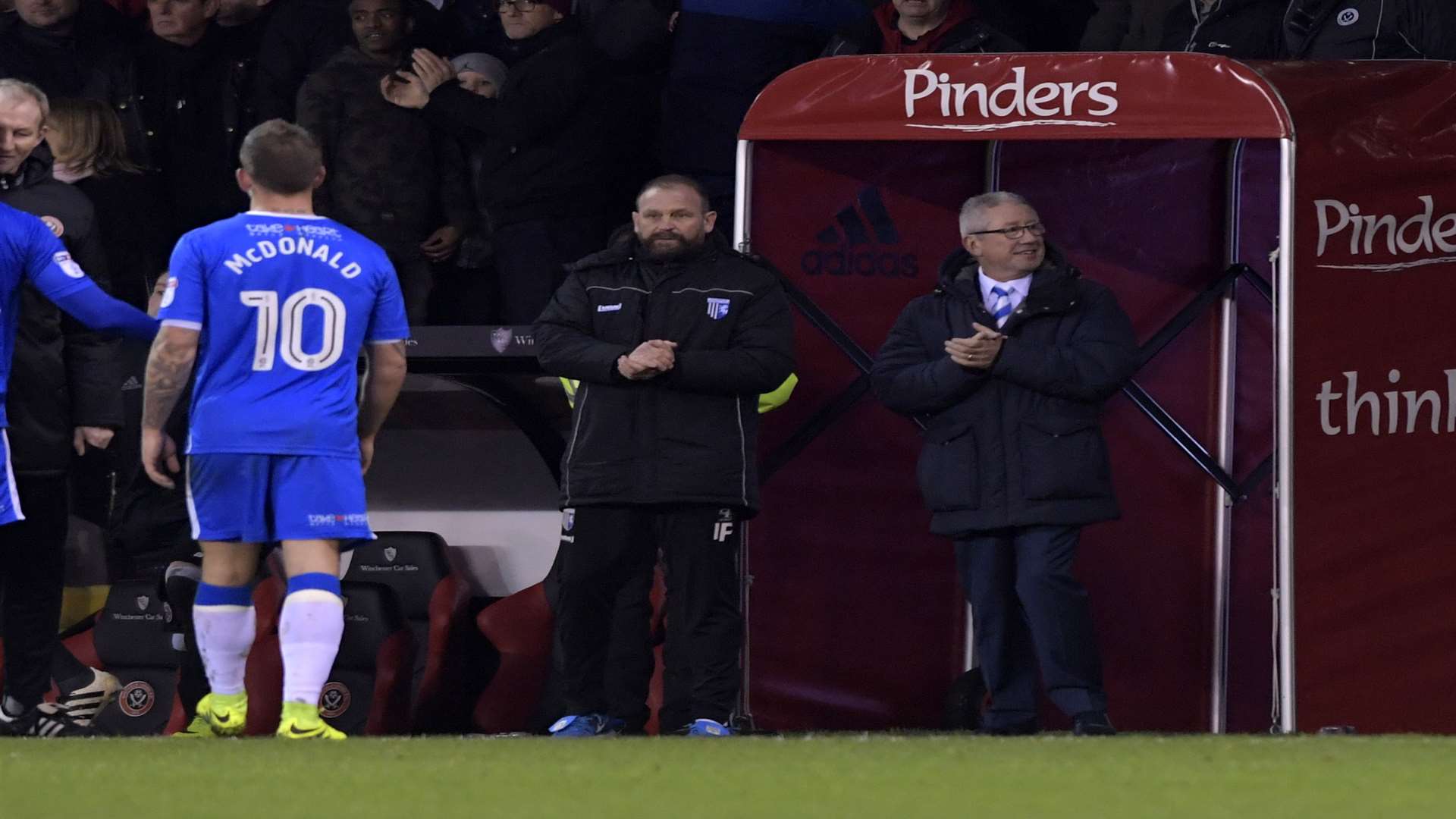 A happy chairman at the final whistle