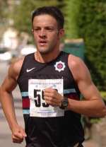 Peter Tucker on his way to victory in the Dartford half-marathon