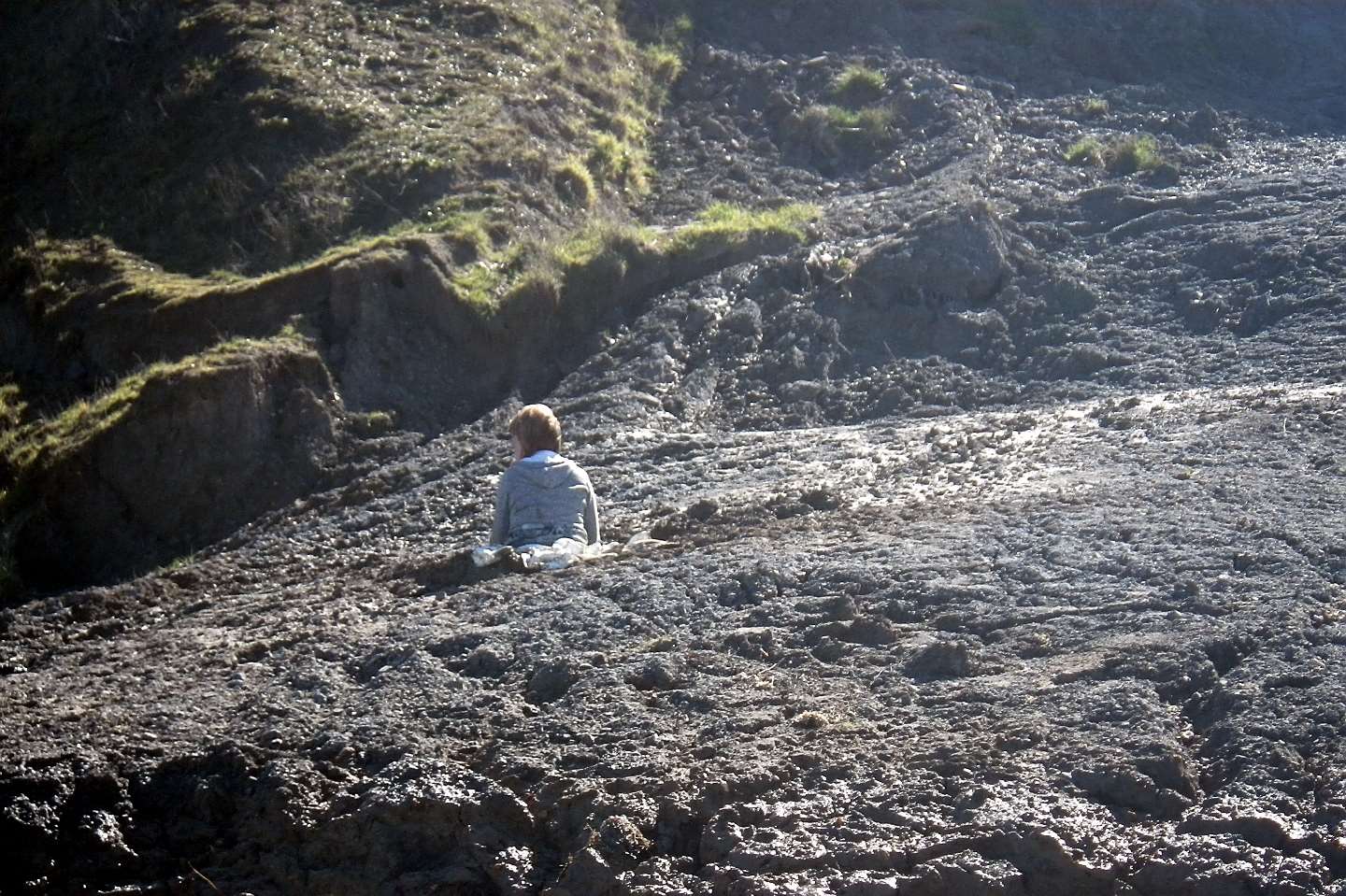 The woman trapped in mud off the coast at Reculver. Picture: Herne Bay Coastguard