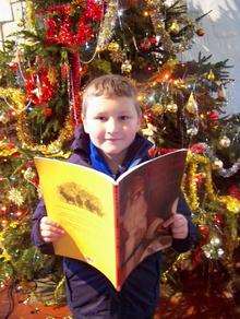 Leon Baker, 11, will be heard reading the first verse of the poem