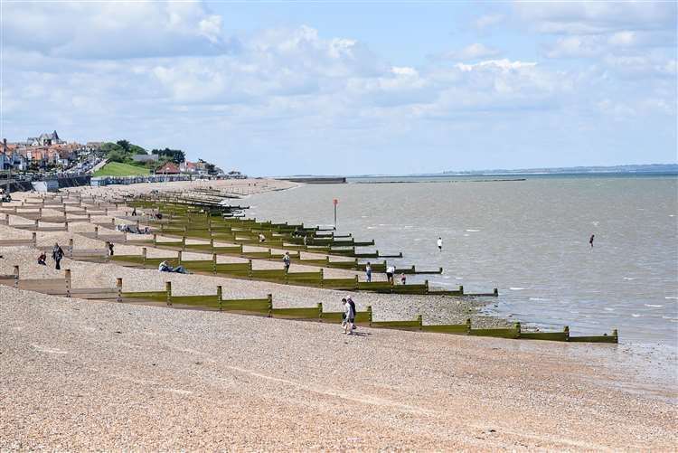Herne Bay beach. Stock picture