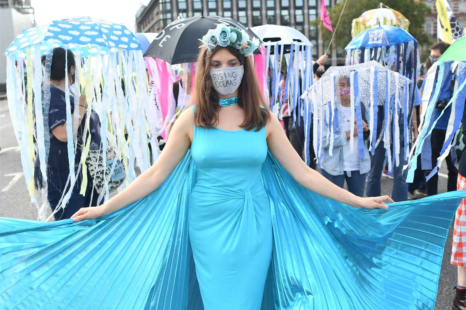 Members of the public appeared bemused as the procession moved past crowds along the South Bank (Stefan Rousseau/PA)