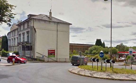 The site was demolished to make room for a Sainsbury's. The sign can be seen where the building used to stand