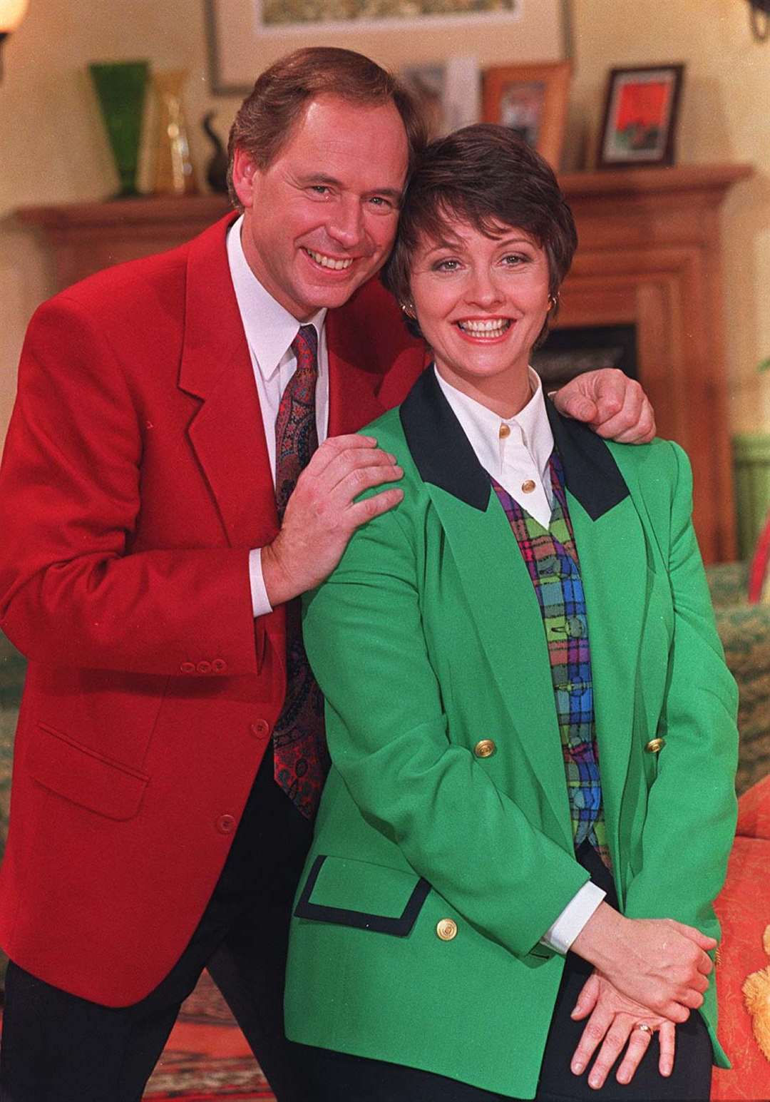 Broadcaster Anne Diamond with her co-presenter Nick Owen (David Jones/PA)