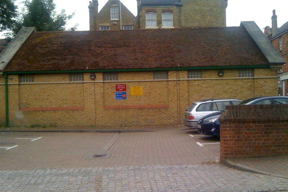 The temporary sign telling motorists not to park in Northgate Car Park