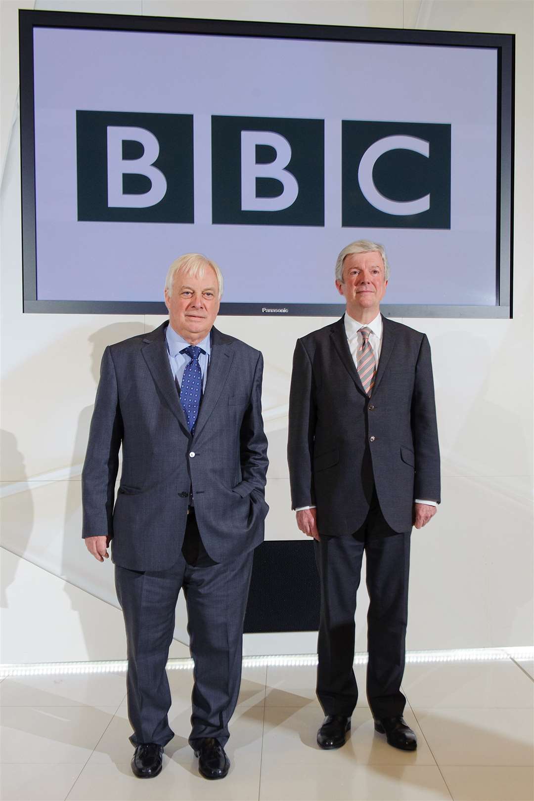 The announcement of Lord Hall (right) as director-general, with then BBC Trust chairman Lord Patten (Dominic Lipinski/PA)