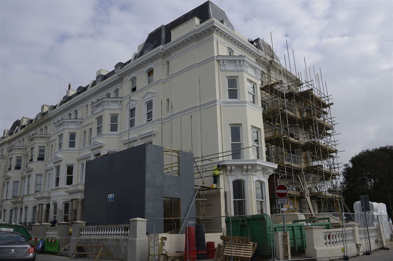 The former Salisbury Hotel when it was under construction earlier in the redevelopment process