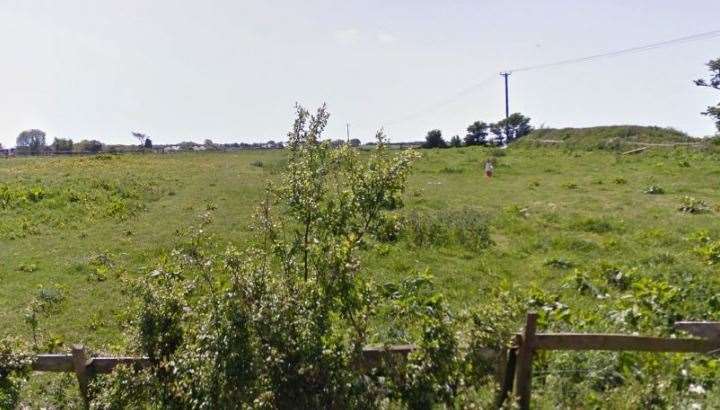 The site in Cauldham Lane, Capel Le Ferne, where the 16 homes will be built. Picture: Aile Homes