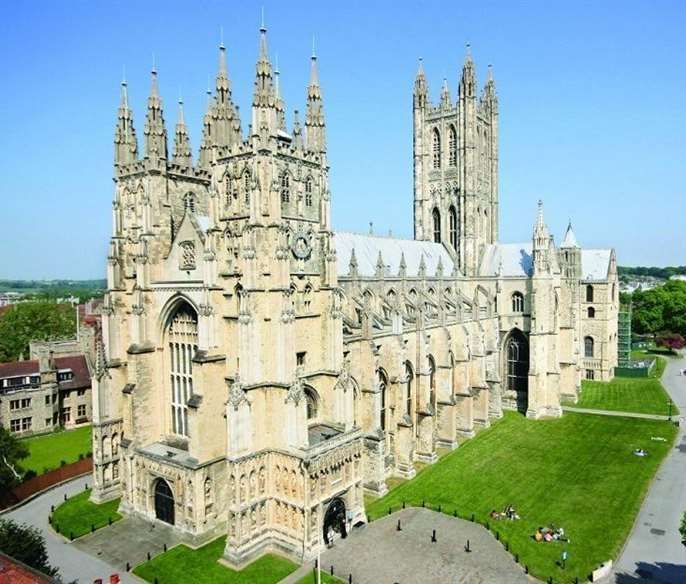 Canterbury Cathedral was founded in 597 but completely rebuilt between 1070 and 1077