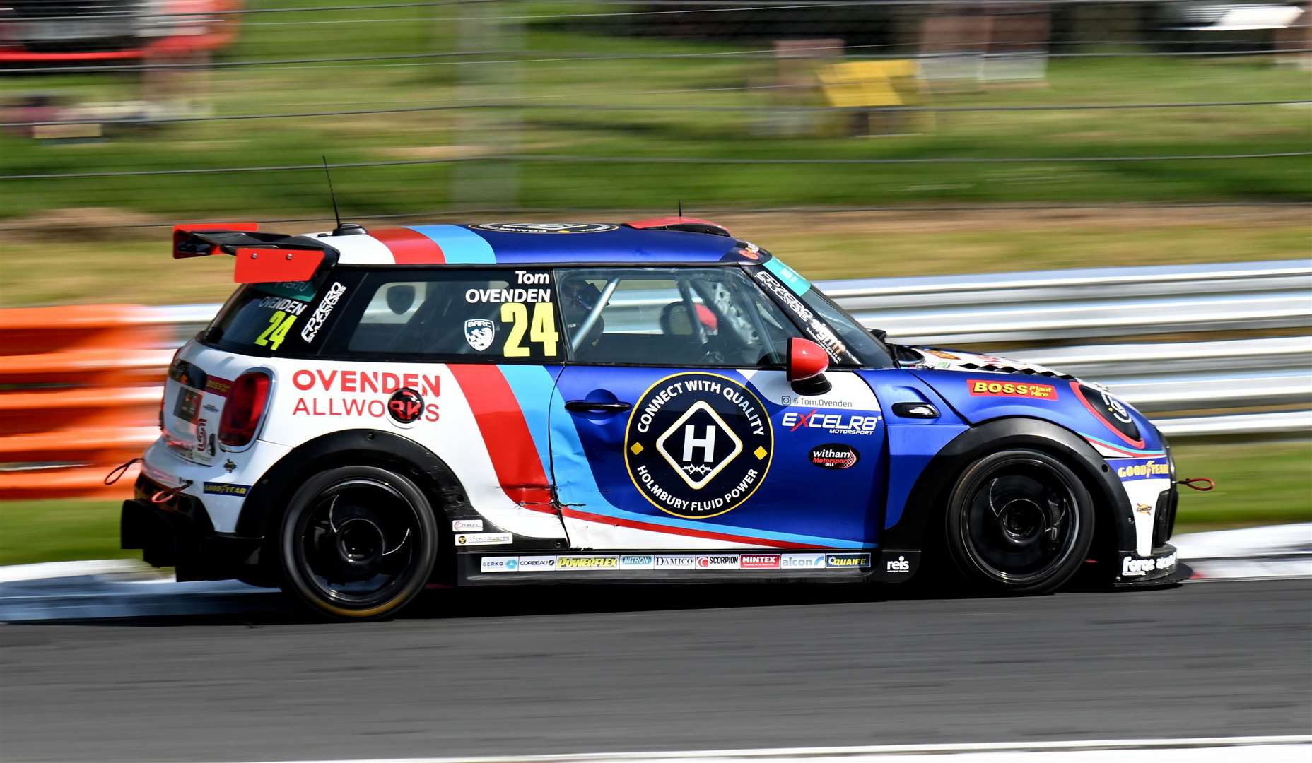 Tom Ovenden, from Adisham near Canterbury, retired from the first Mini Challenge event but scored strong points in the following two races. Picture: Simon Hildrew