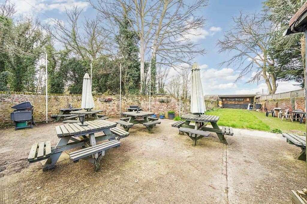 The beer garden at the pub. Picture: Fleurets