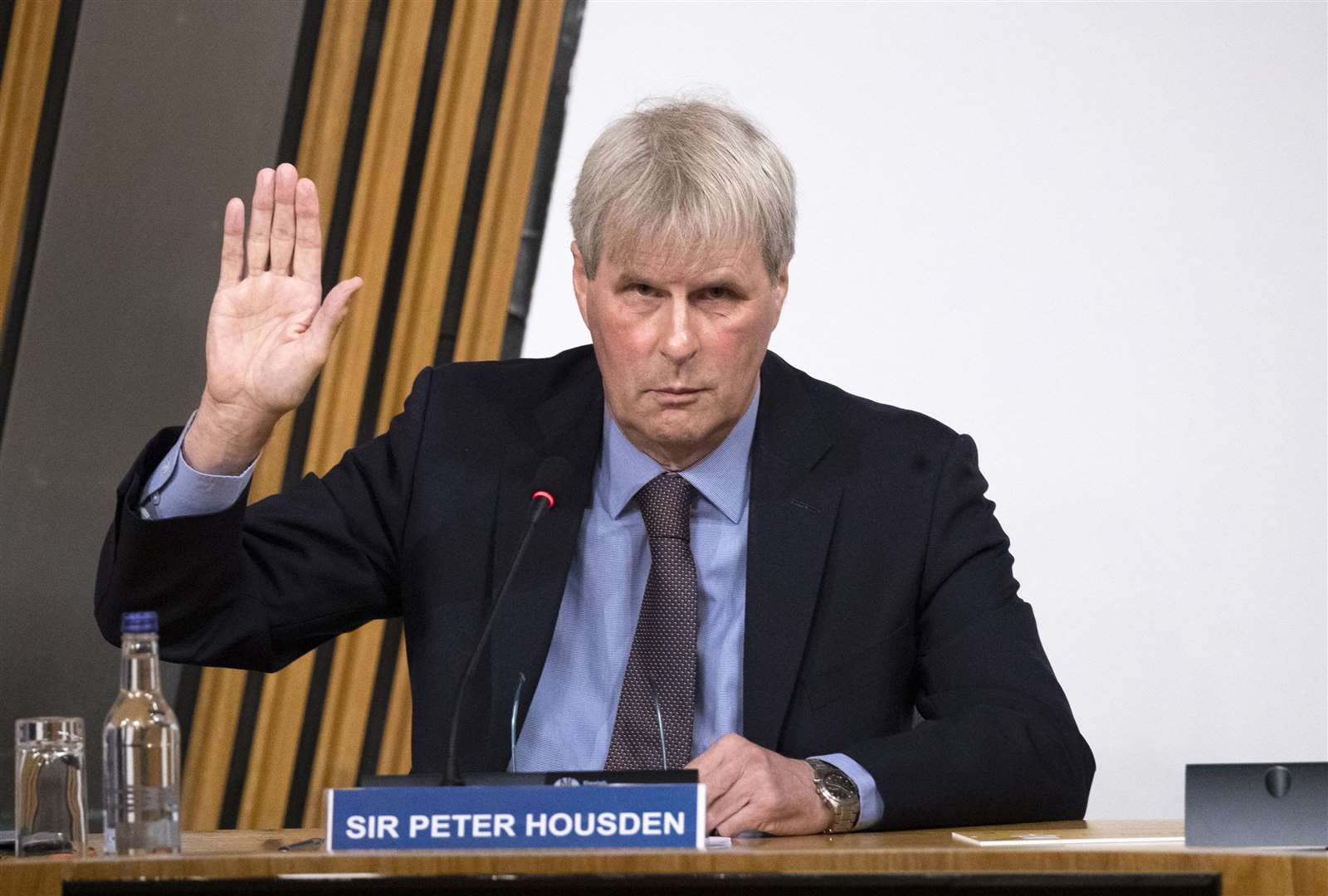 Sir Peter Housden giving evidence to the Holyrood inquiry (Jane Barlow/PA)