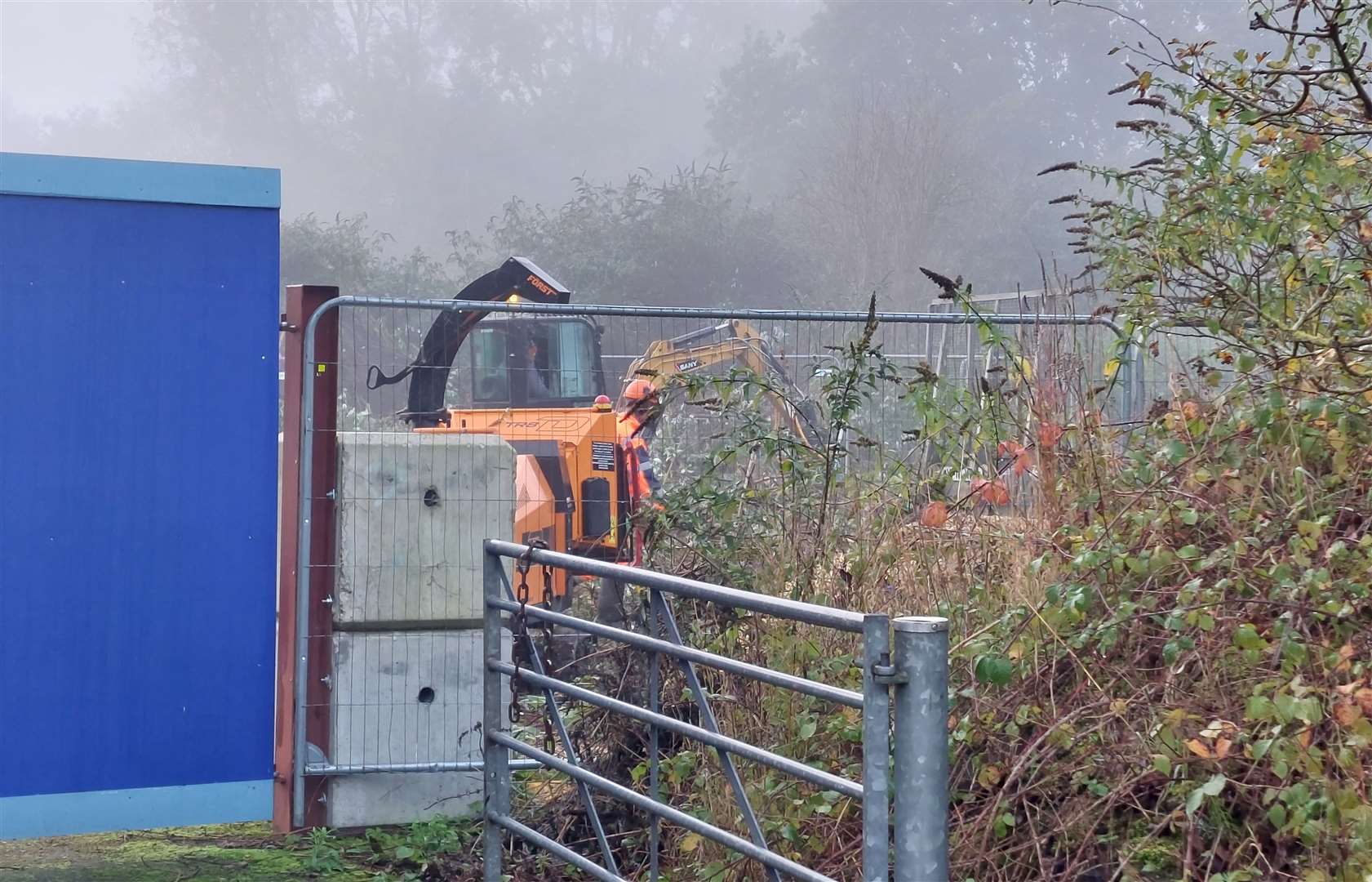 Contractors were seen clearing the site set for a new Aldi store along the A28 Canterbury Road, Kennington, last week