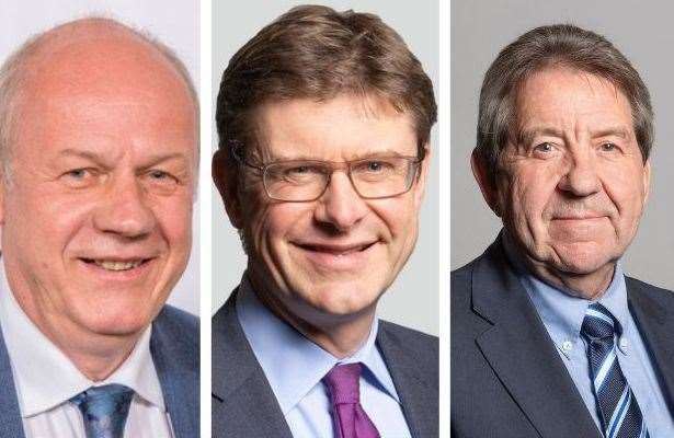 From left: MPs Damian Green (Ashford), Greg Clark (Tunbridge Wells) and Gordon Henderson (Sittingbourne and Sheppey)