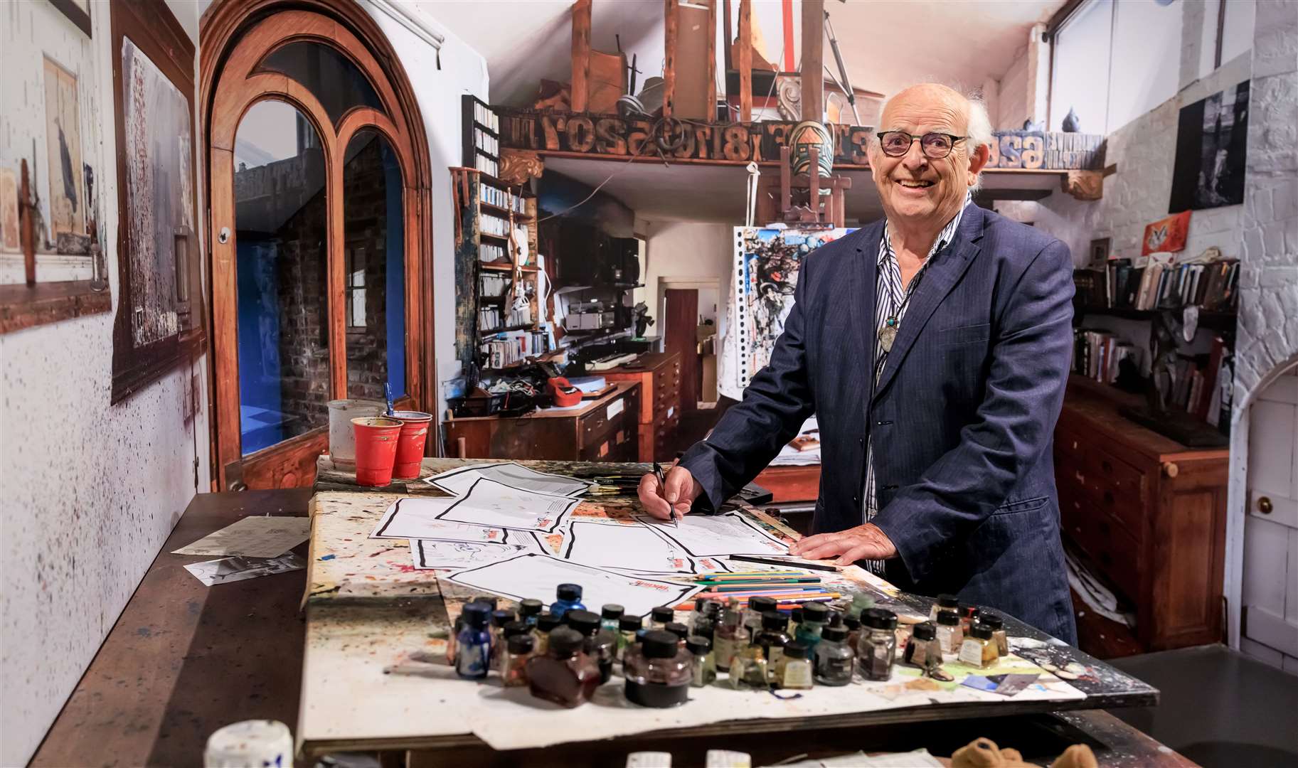 Ralph Steadman’s INKling exhibition has almost completed its run at the Historic Dockyard Chatham. Picture: Oliver Dixon Photography